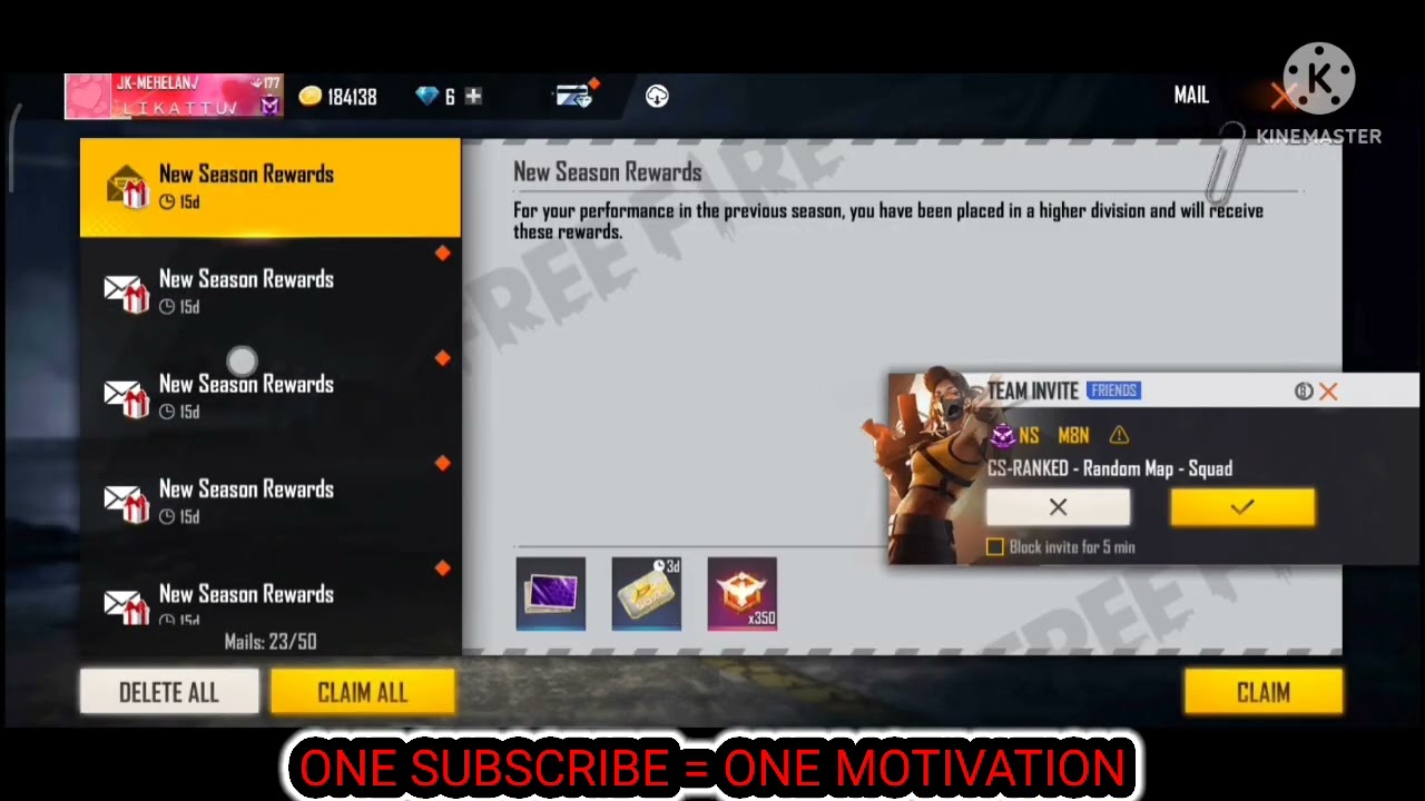 FREE FIRE GRAND MASTER BANNER AVATAR