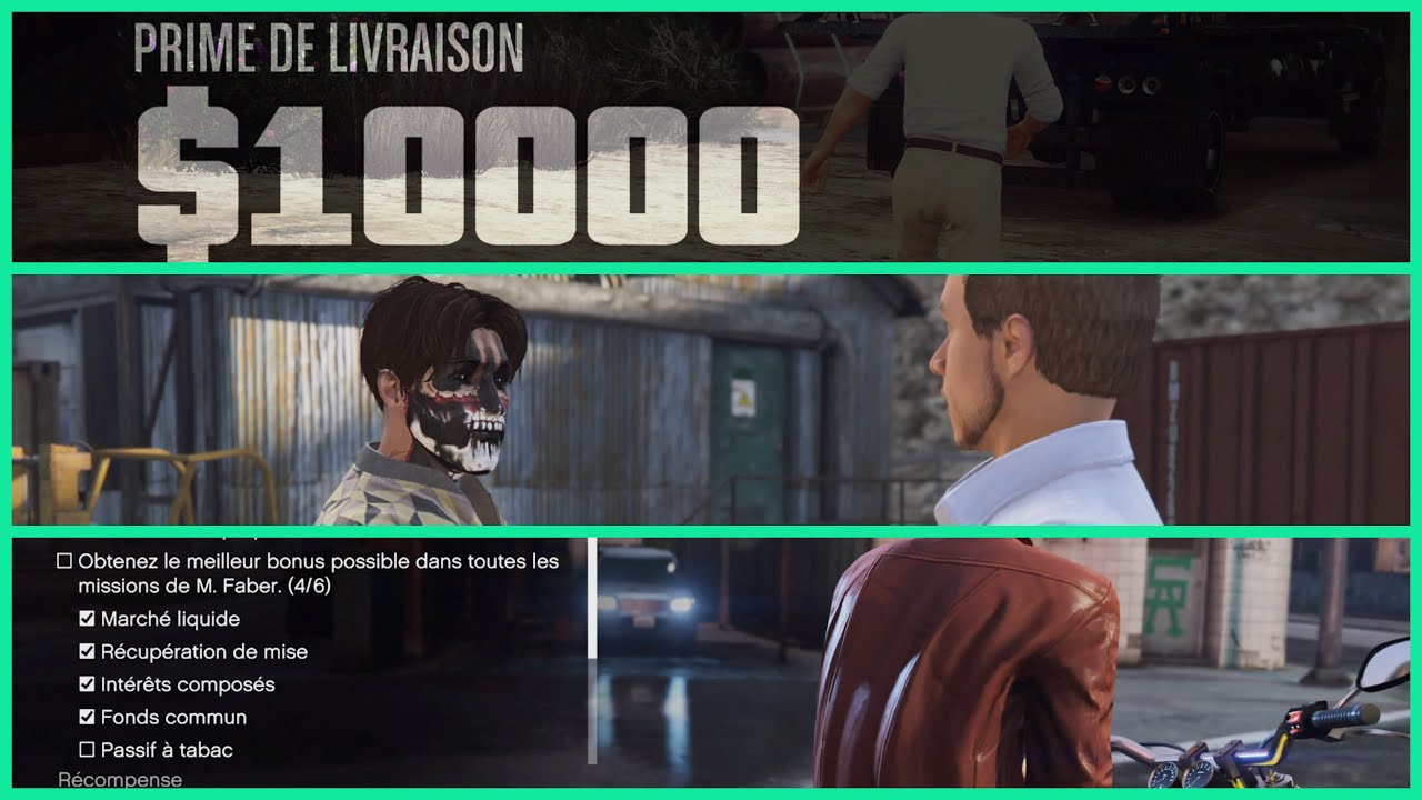 Mission M.Faber - Fonds commun GTA Online (défi élite meilleur bonus)