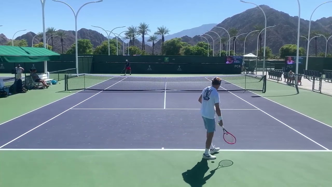 Andrey Rublev Serve Practice 【Deuce】 / ルブレフのデュースサイドのサーブ練習