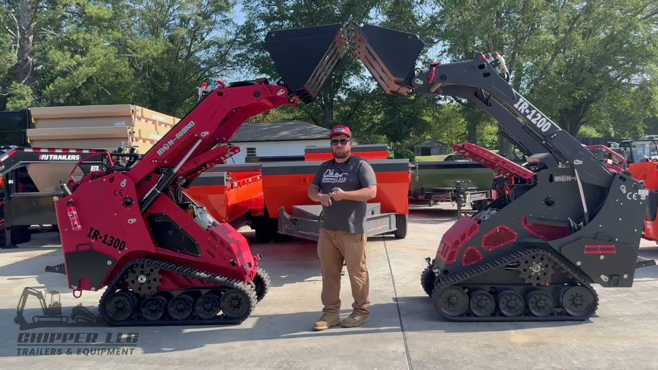 Iron Rhino IR1200 VS IR1300, Mini Skid Steers with Over 1000 Pounds of Capacity