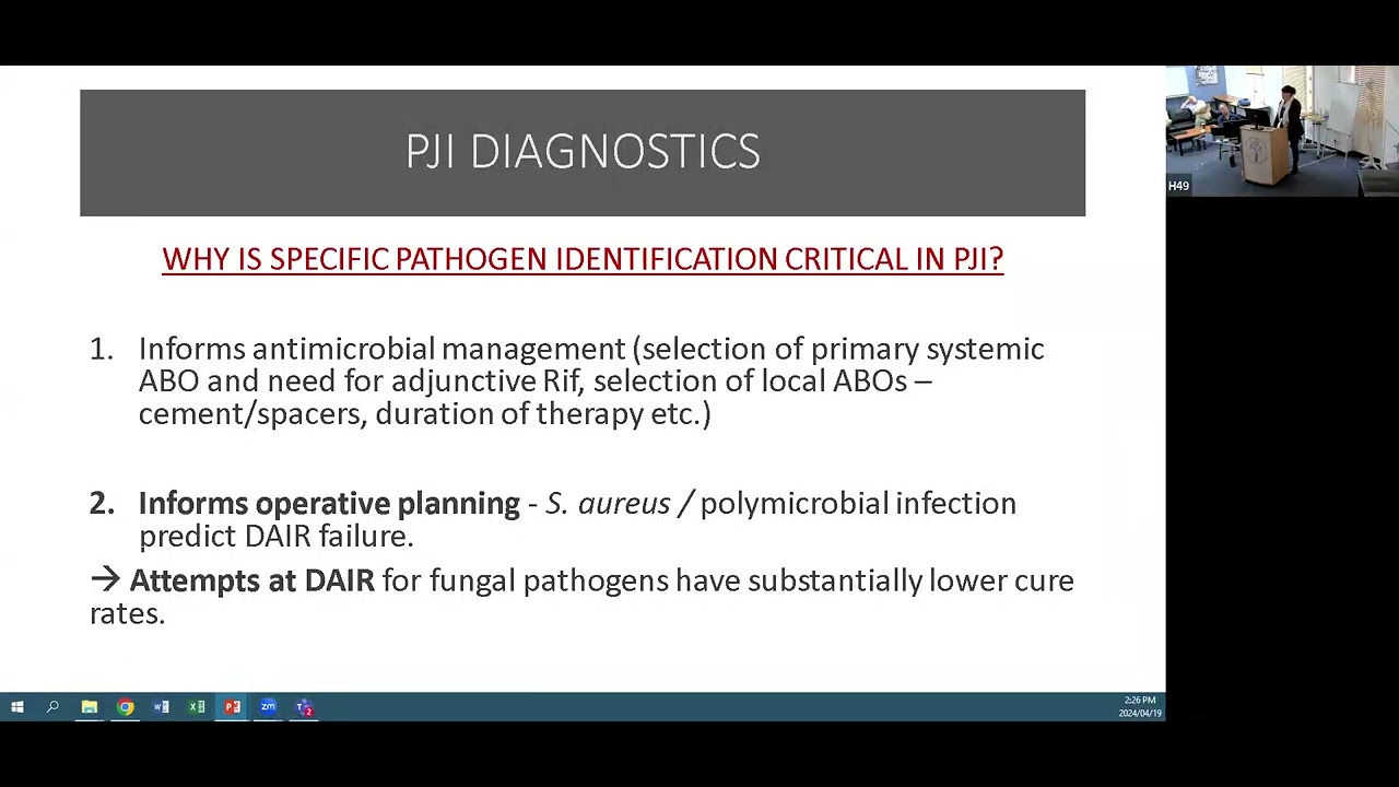 Combined Ortho-ID-Micro meeting 2024:  Fungal PJI's (Drs Griessel, Arnab & Hilton)