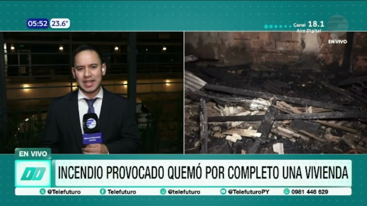 Incendio provocado quemó por completo un vivienda