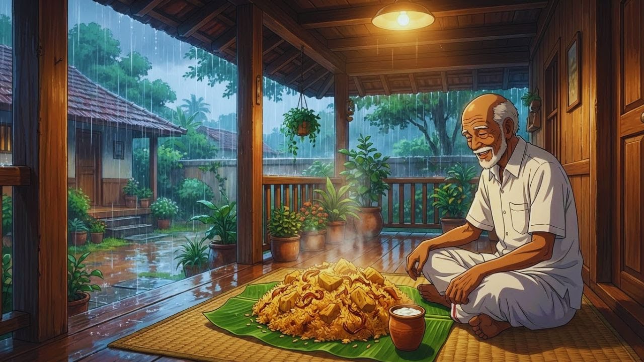 How to Cook Jackfruit Biryani (Kathal Biryani) | Anime Food ASMR | Cozy Village Life