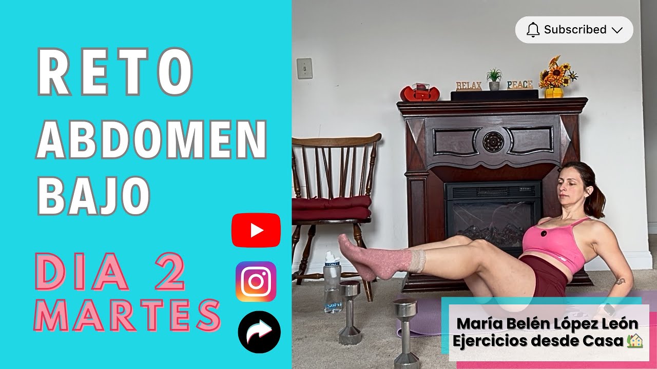 Ejercicios desde casa 🏠 - ⭐ RETO DE ABDOMEN BAJO- Día 2