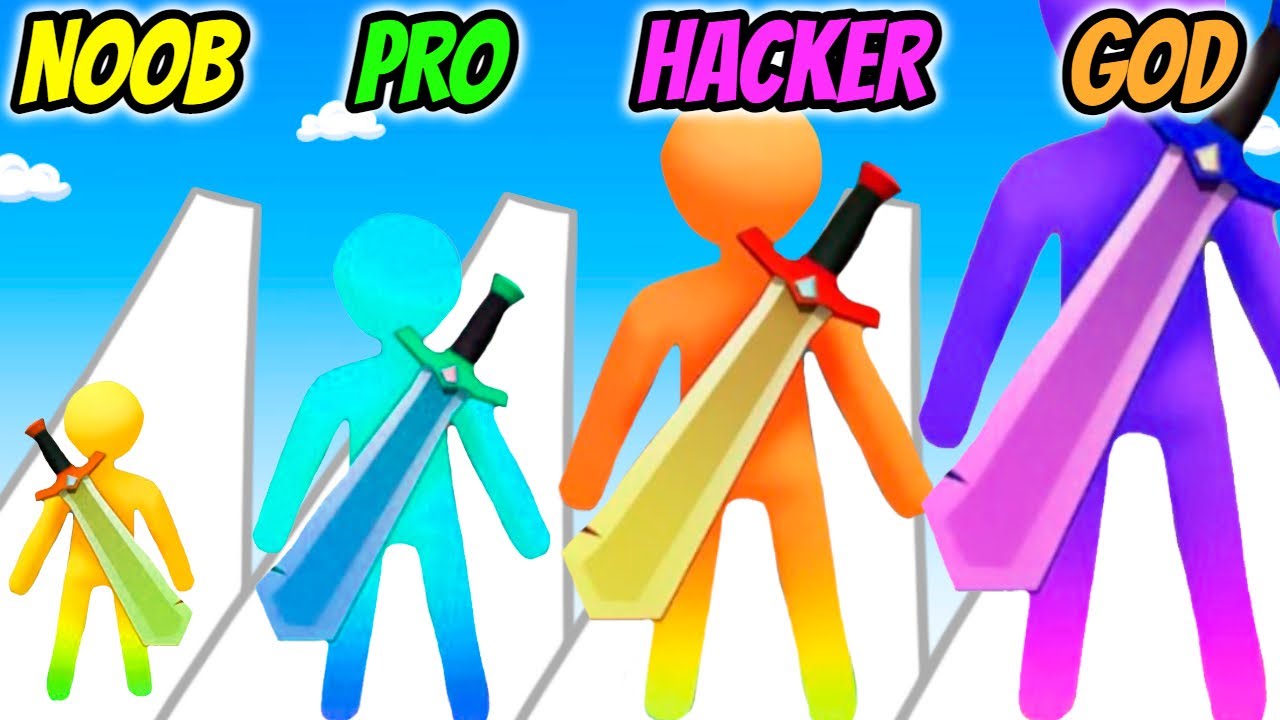 Sword Hero Runner - NOOB vs PRO vs HACKER vs GOD