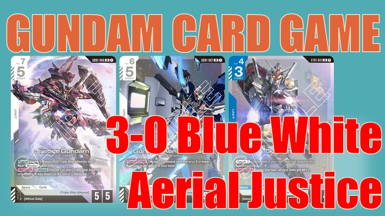 Blue White Aerial Justice | 1st Place Deck Tech | Playtest | Gundam Card Game