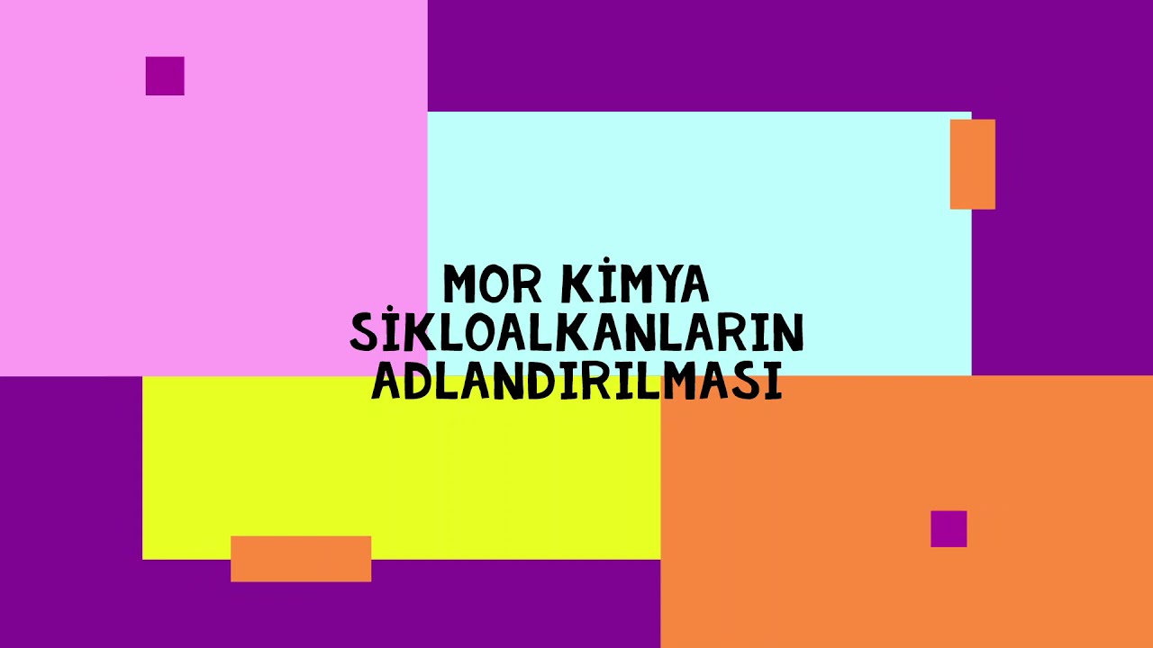 Organik Kimya 33.video / Sikloalkanları Adlandırma Uygulama
