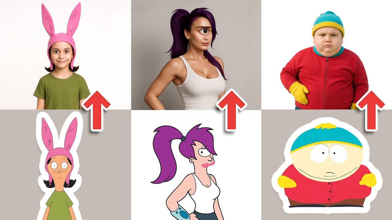 Futurama | Bob’s Burgers | South Park Characters in REAL LIFE (AI Generated Transformation)