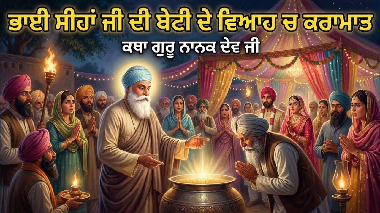 ਭਾਈ ਸੀਹਾਂ ਜੀ ਦੀ ਬੇਟੀ ਦੇ ਵਿਆਹ ਚ ਕਰਾਮਾਤ || ਸੰਗਤ ਕਰਨ ਦਾ ਫਲ || Guru Nanak Dev Ji || Sach Kartar