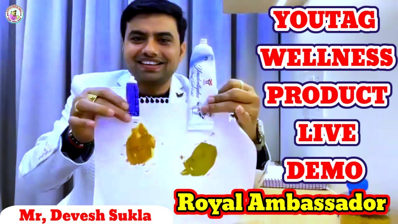 Youtag Wellness products live demo Mr Devesh Sukla Royal Ambassador youtag business 