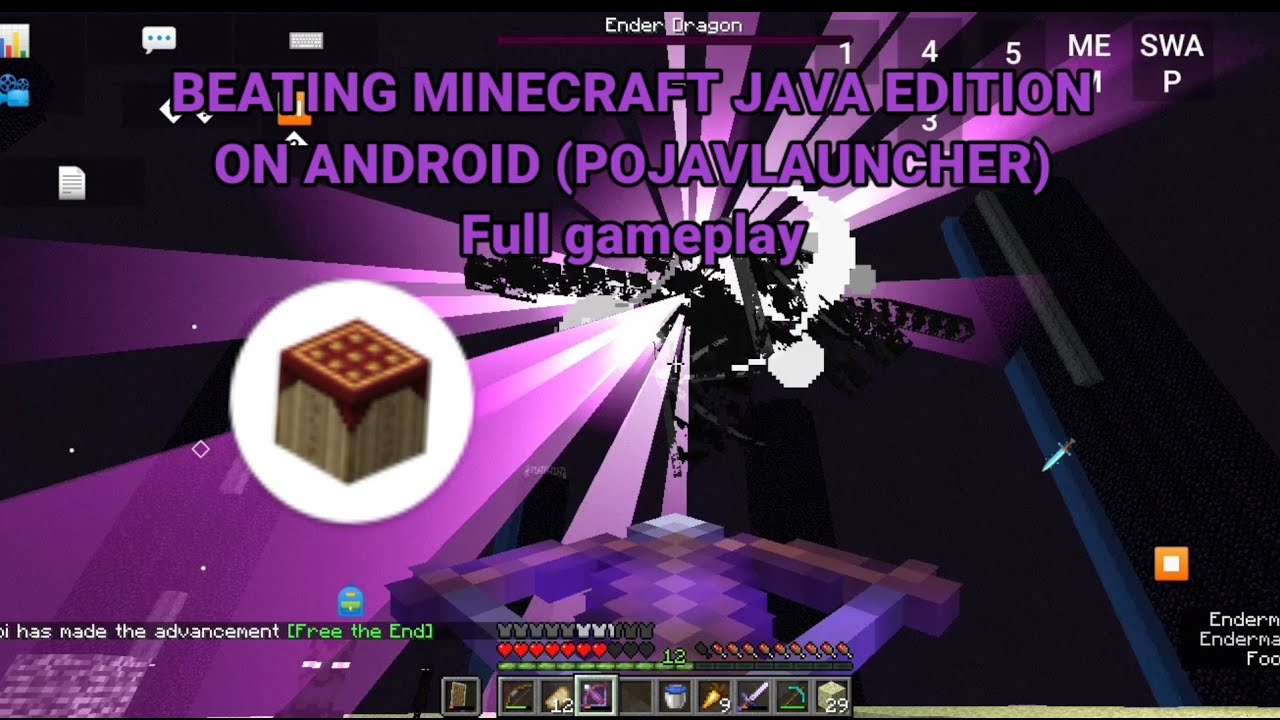 Beating Minecraft Java Edition POJAVLAUNCHER Full Gameplay No Commentary