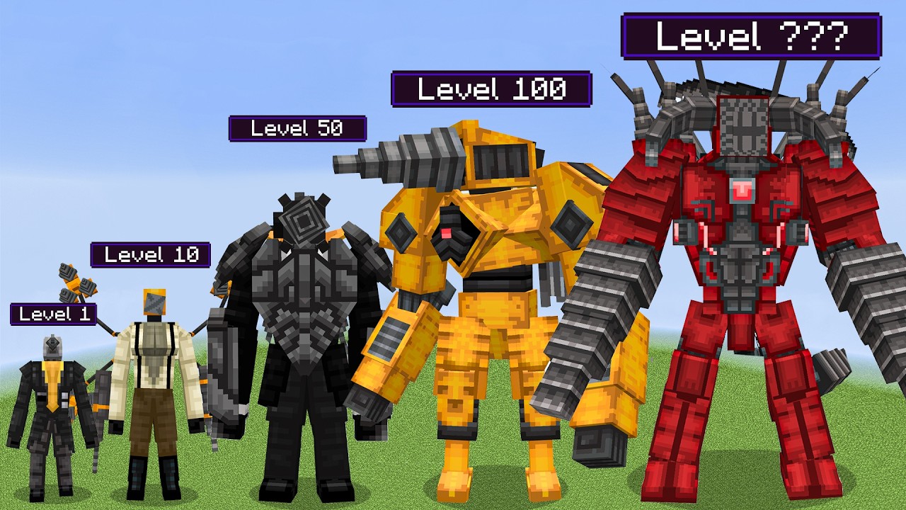 Every Skibidi Drillman Evolution vs Random Mobs! in Minecraft!