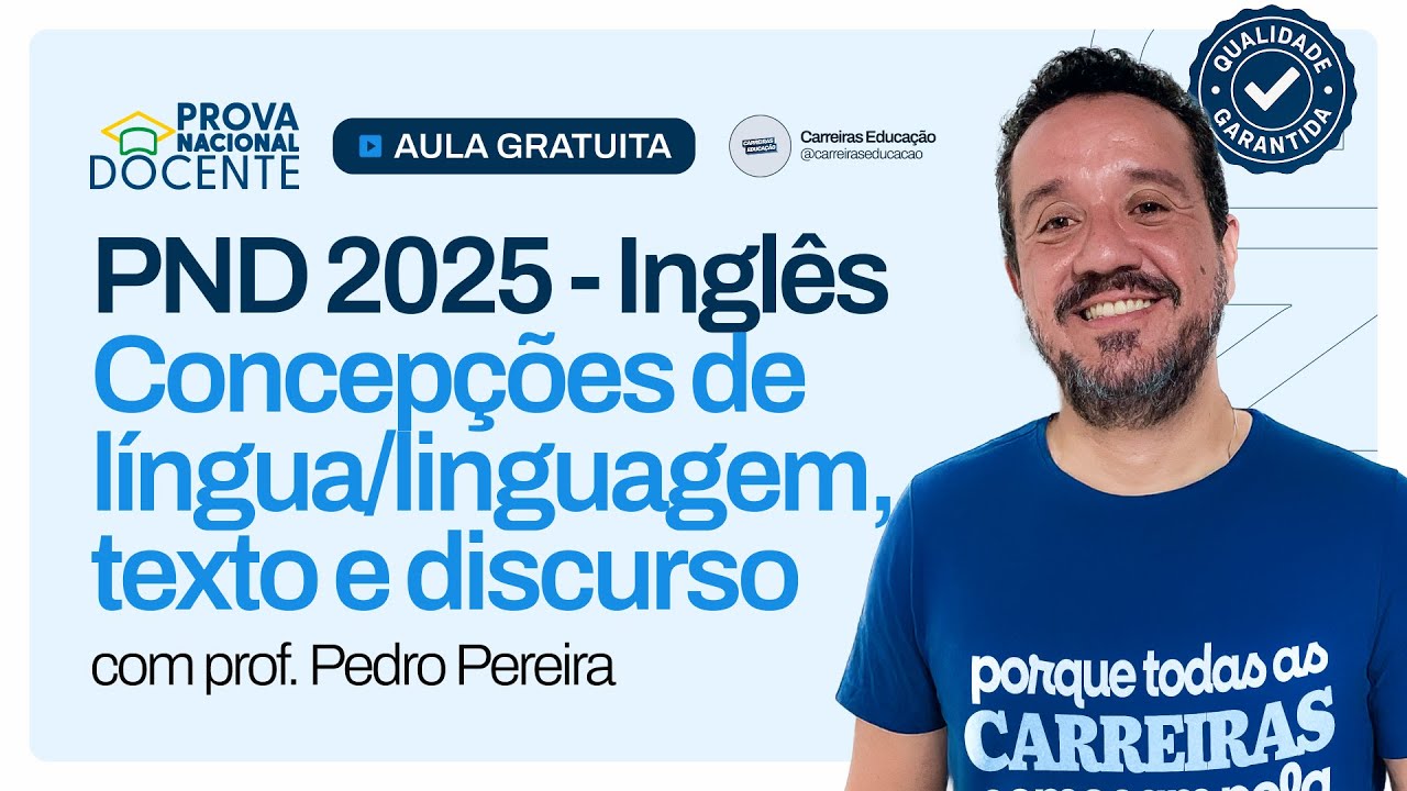 Letras Inglês: Concepções de Língua, Texto e Discurso para Professores |  PND 2025