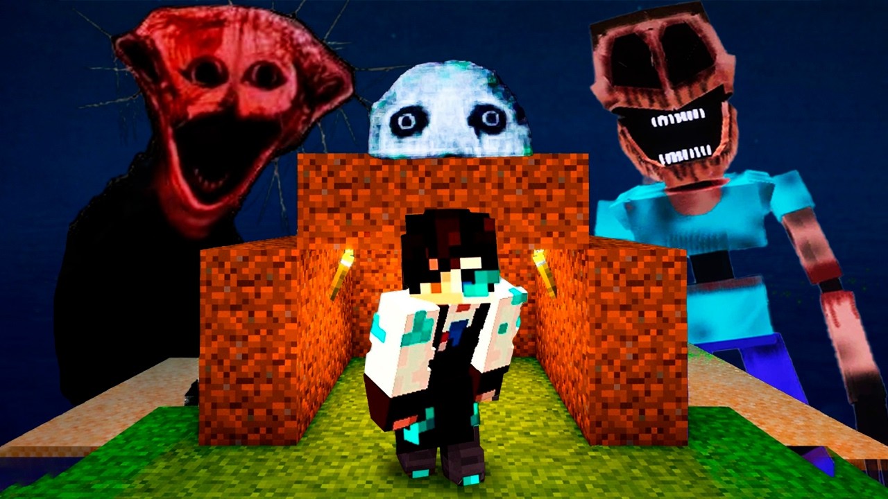 sobreviví a LA ISLA del TERROR en MINECRAFT 💀
