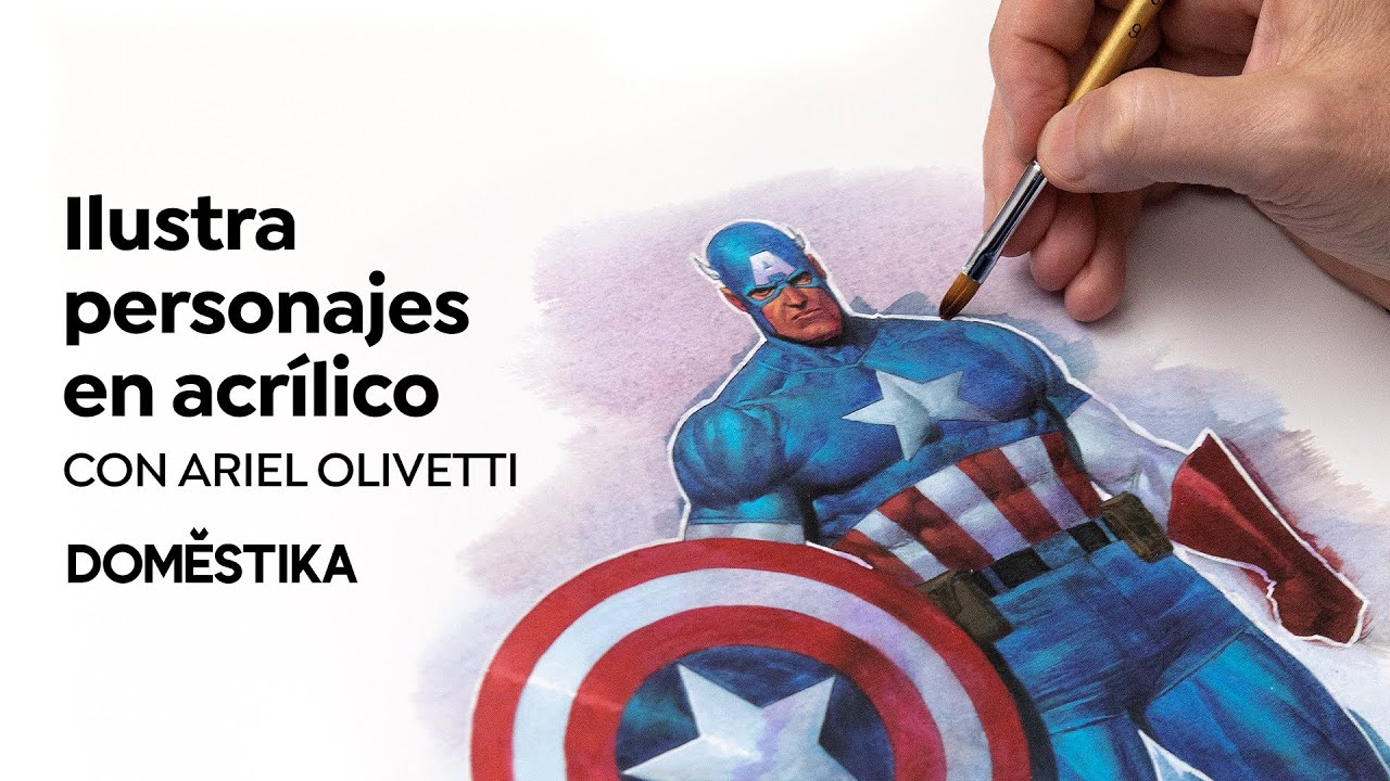 Ilustración de personajes en acrílico | Un curso online de Ariel Olivetti