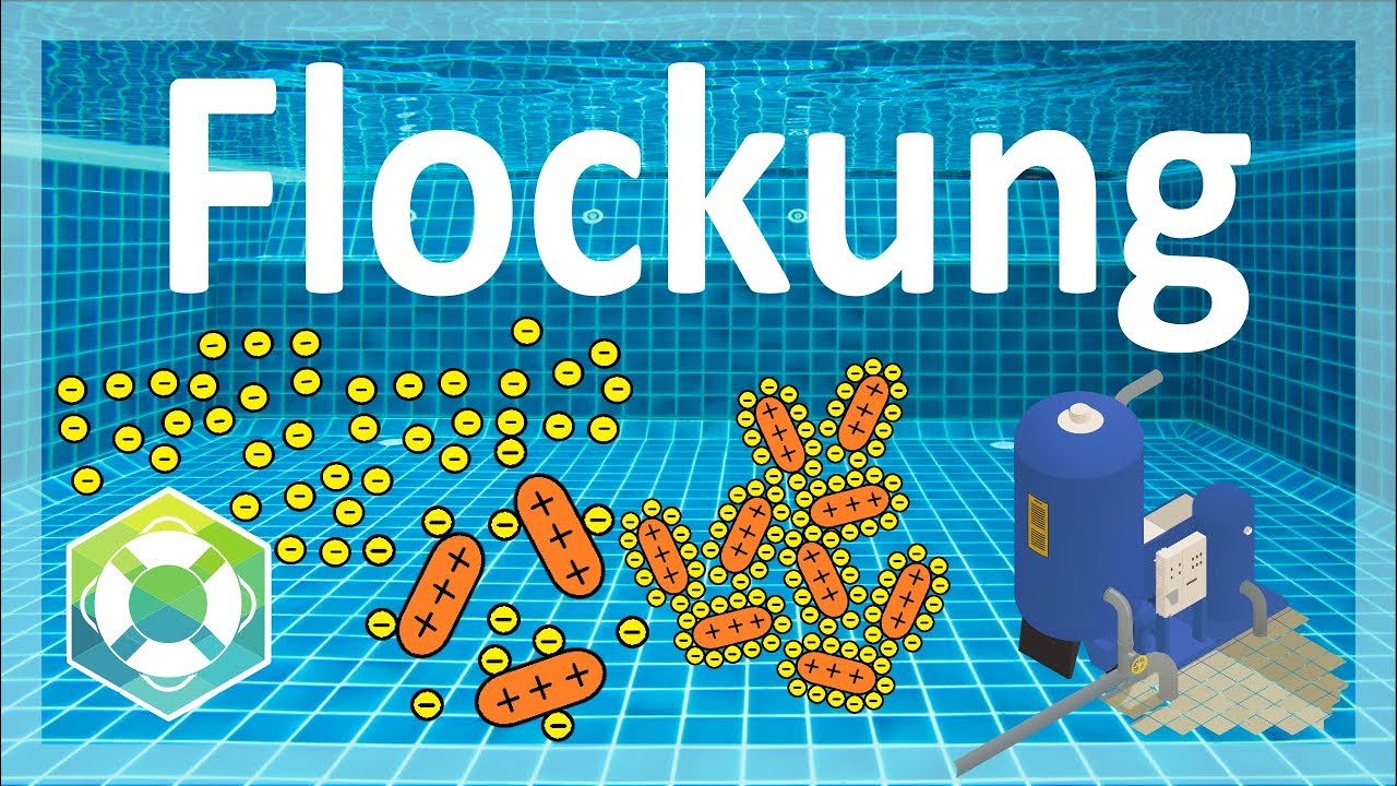 Flockung im Schwimmbad
