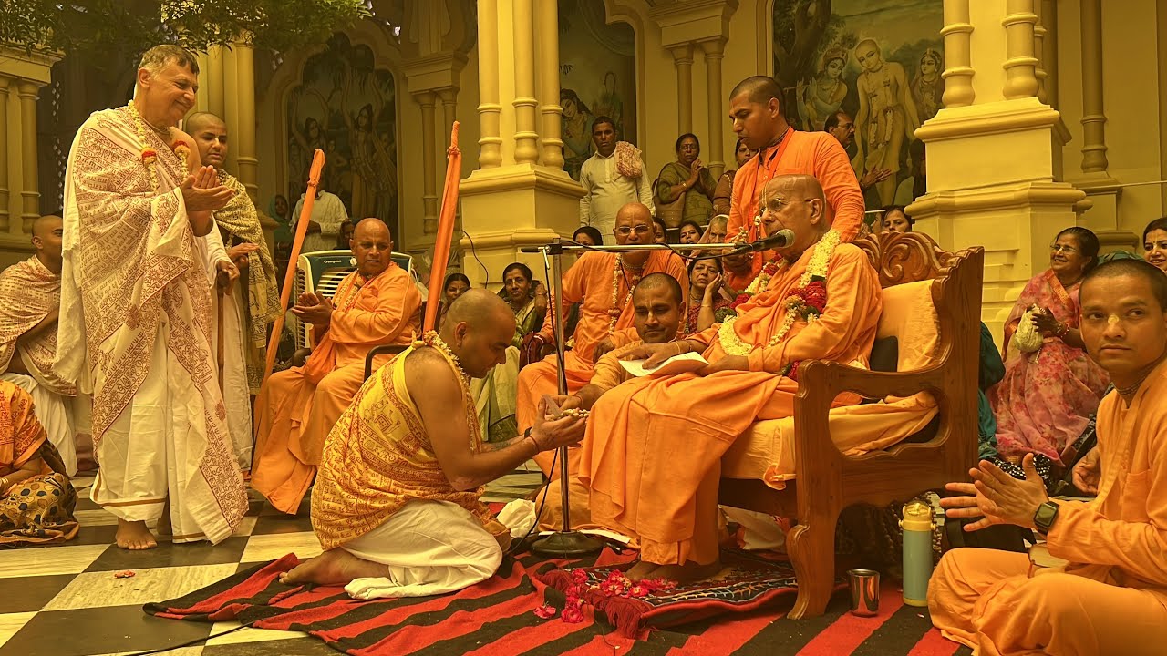 My Initiation Ceremony @GopalKrishnaGoswamiOfficial ISKCON Vrindavan Ananta Dhama Das |udta akash