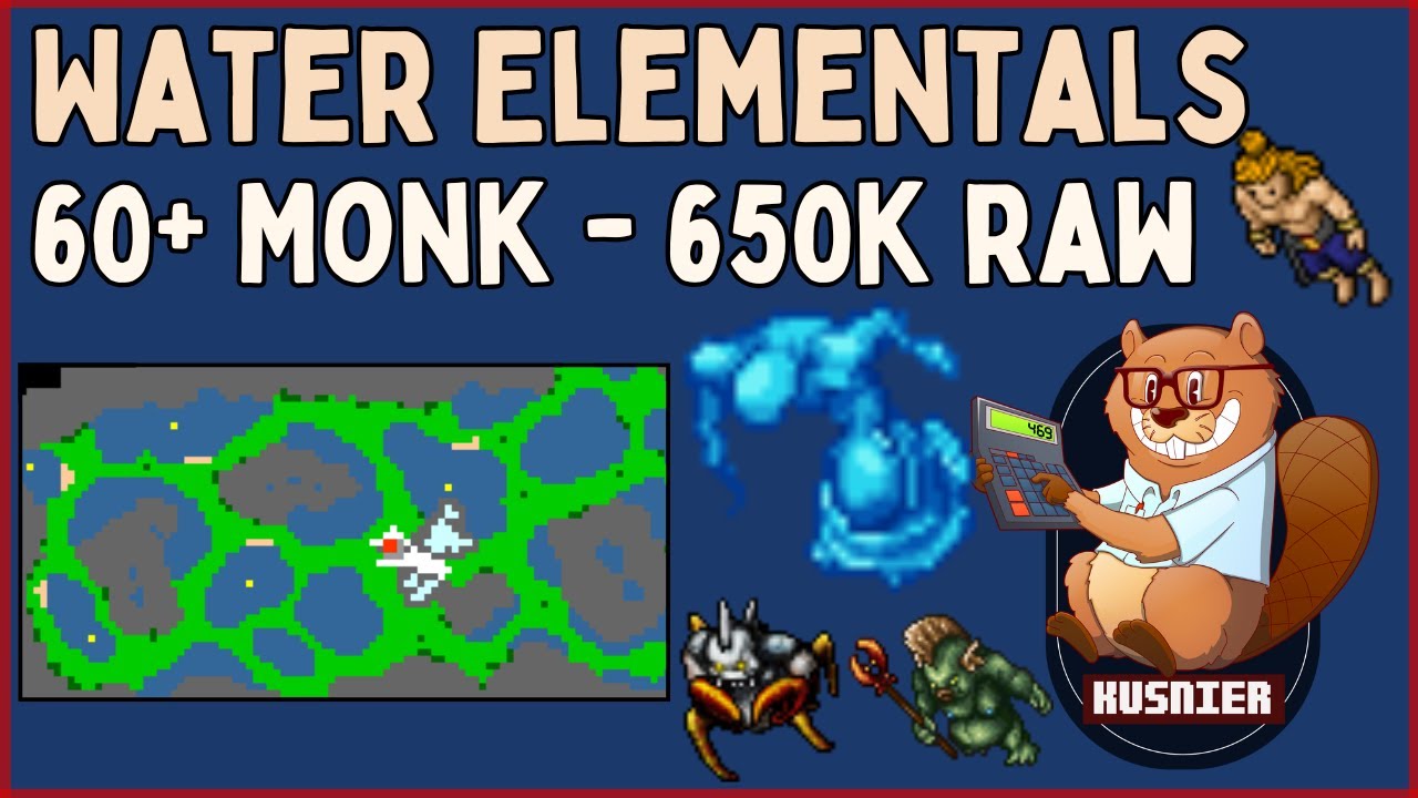 Water Elemental Dungeon | BEST exp for 60+ Monk | Tibia