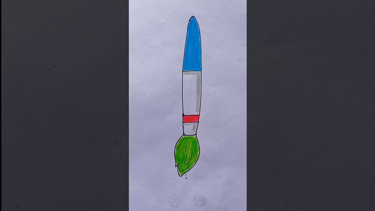 Easy Paint 🎨 Brush 🖌️ drawing for kids #paintbrush #art #drawing #viralvideo #shorts #youtubeshorts