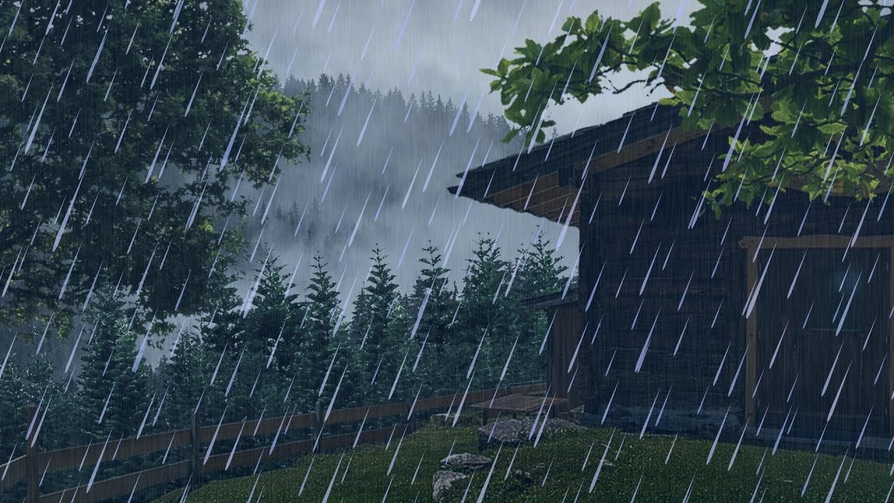 Relajante sonido de lluvia fuerte para dormir 10 HORAS │ Sin anuncios mientras se reproduce el video