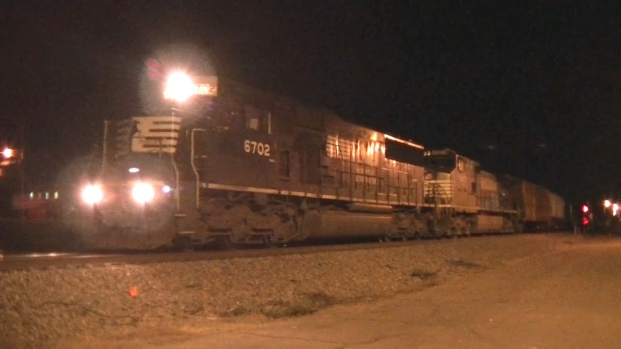 Pounding the Cordele, GA Railroad Diamonds at Night (CSX + NS)