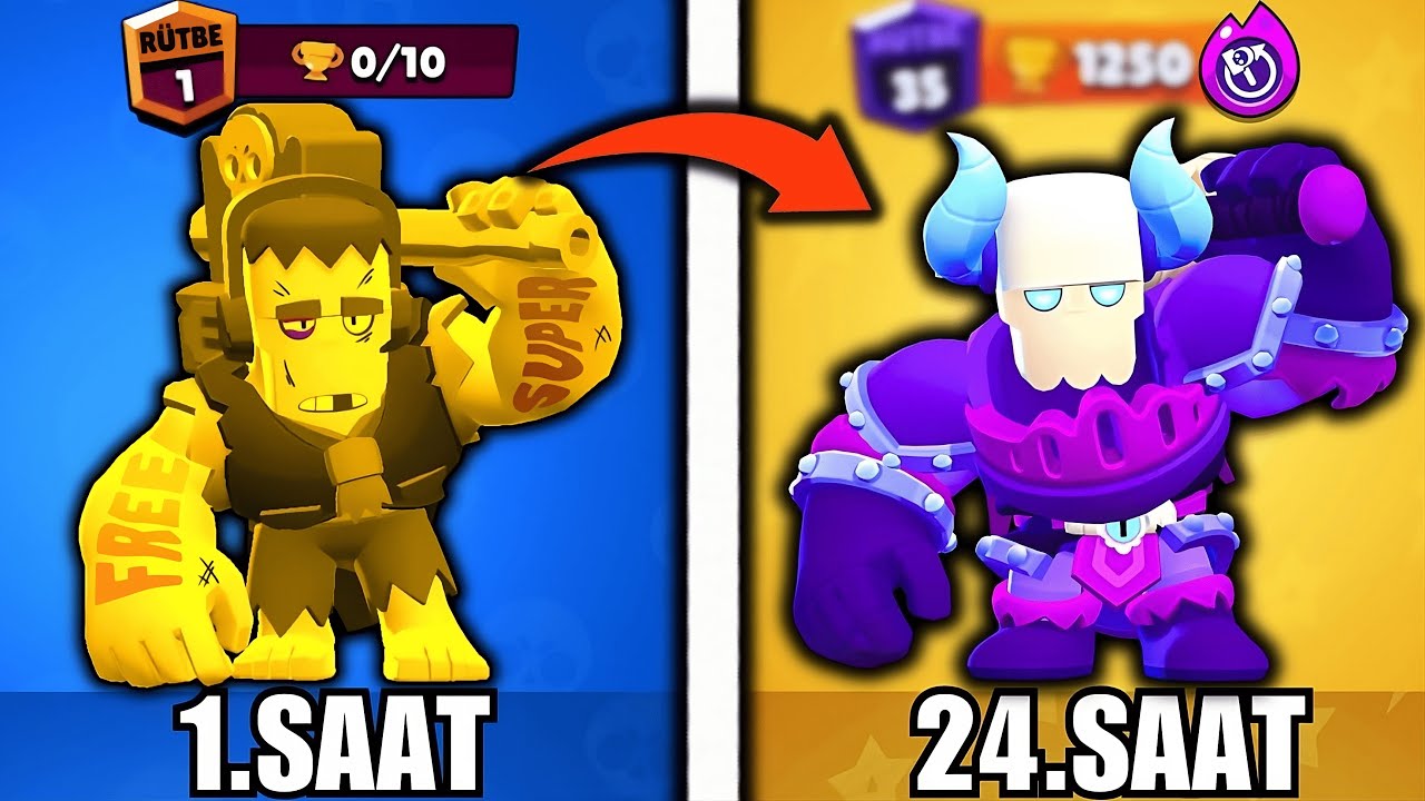 24 SAAT BOYUNCA FRANK OYNADIM! HİPERŞARJ ALDIM 20000 ALTIN😭! Brawl Stars