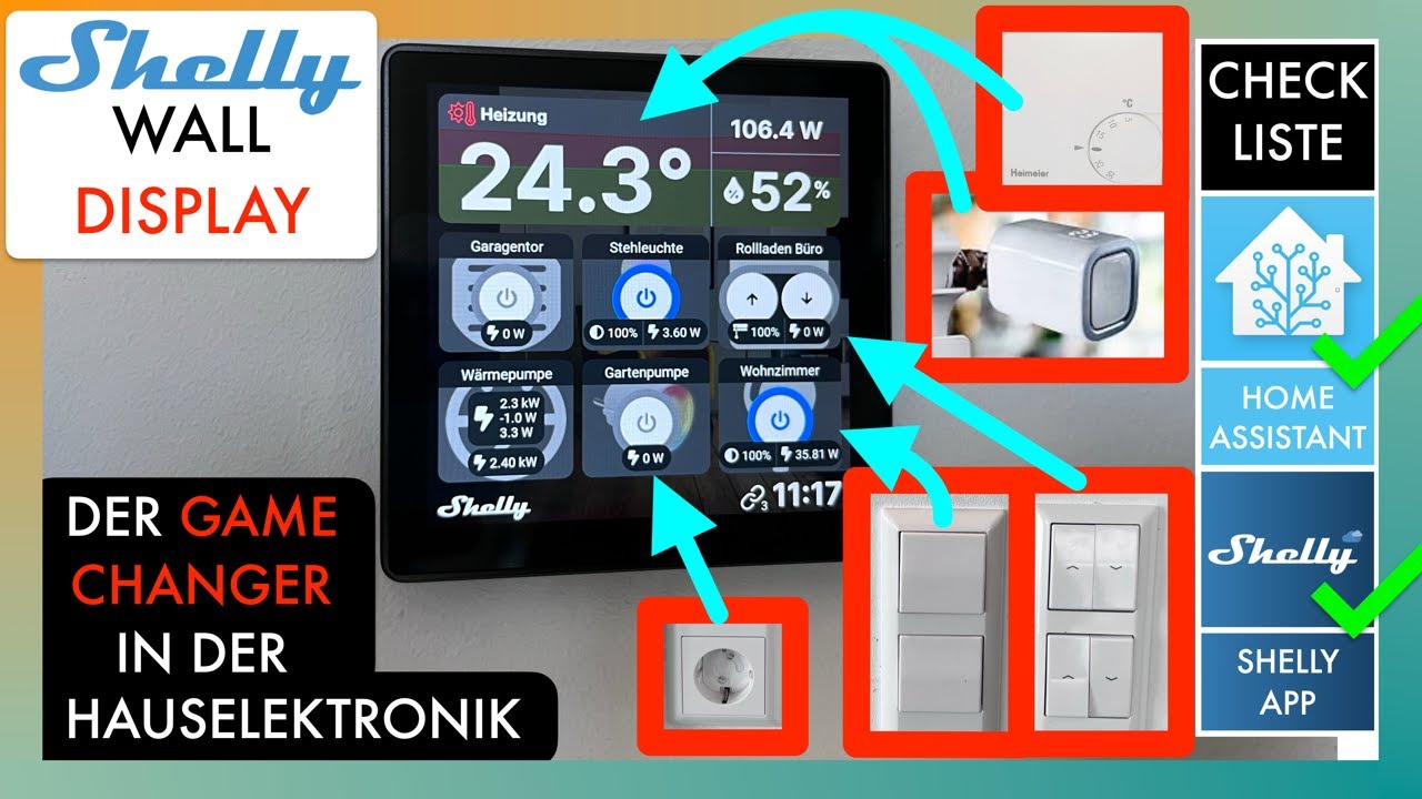 Shelly Wall Display Test - Anleitung für Shelly App & Home Assistant