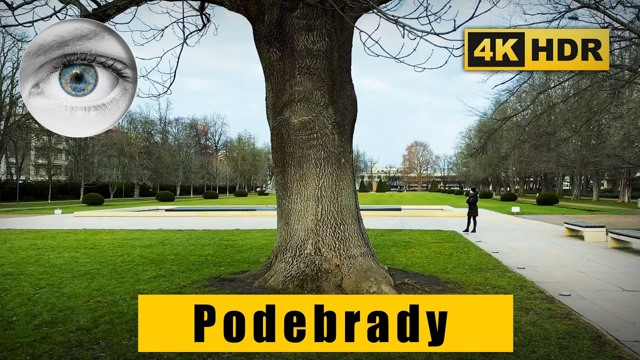 Poděbrady - Walk in a spa city 👣 not far from Prague, Czech Republic 🇨🇿 4K HDR ASMR