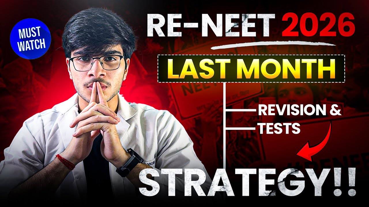 🔥RE-NEET 2026 Final Month Plan ( must watch ) | Revision + Tests = Selection 🎯#neet #neet2026 #mbbs 