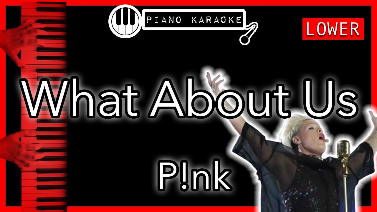 What About Us (LOWER -3) - P!nk - Piano Karaoke Instrumental
