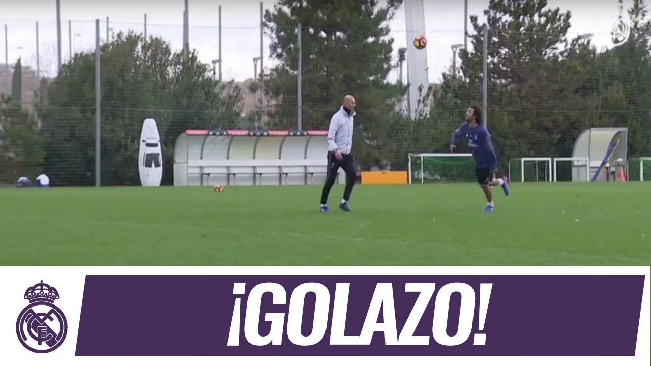 Marcelo volleys home in style!