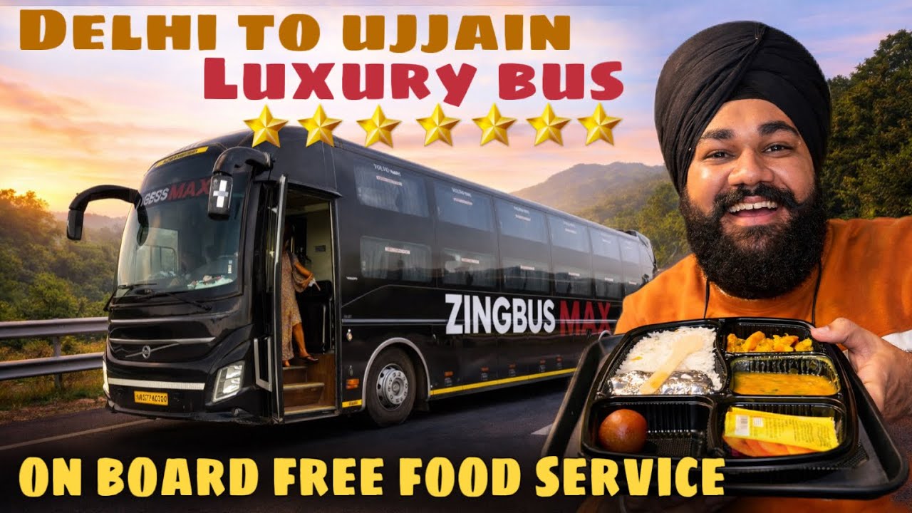 Shivaratri special Delhi to Ujjain Luxury Zingbus Max with on board free food service