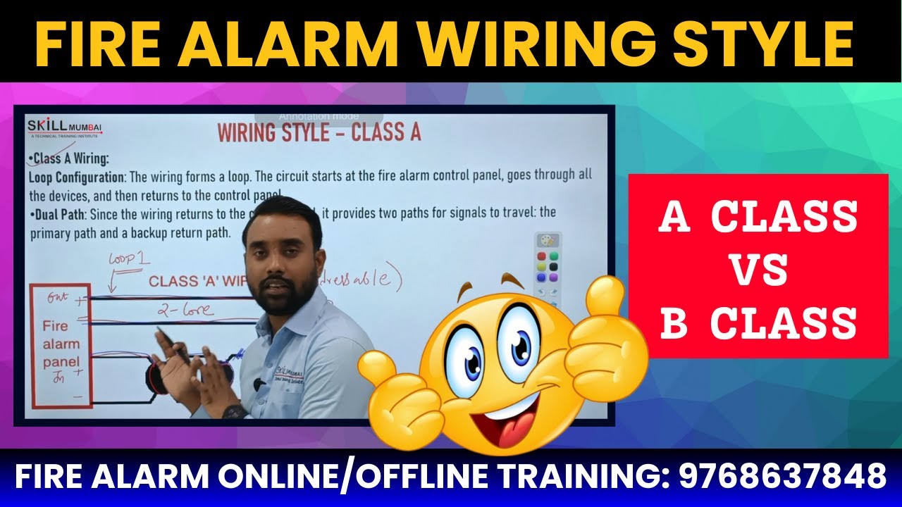 Fire Alarm में कौनसे Type का Wiring होता है ? | What is A Class & B Class Wiring | SKILL MUMBAI