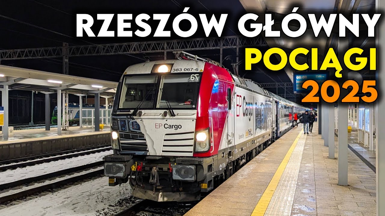 Pociągi Rzeszów Główny 2025 - IC Szkuner, IC Wyspiański, IC Siemiradzki, IC Matejko, Składy Towarowe