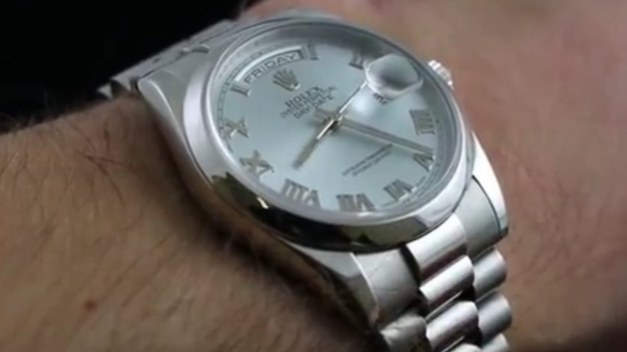 Обзор роскошных часов Rolex Platinum Day-Date 