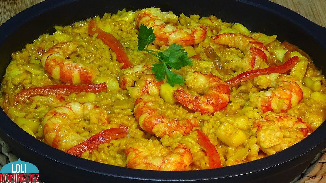 ARROZ CON GAMBAS Y SEPIA, RECETA FÁCIL. Loli Domínguez - Semana Santa. Recetas paso a paso, tutorial
