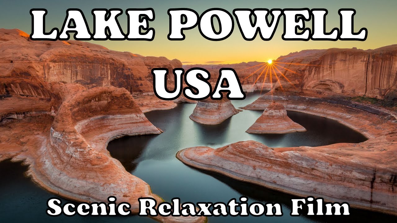 Lake Powell on Colorado River, Utah - Arizona, USA [4K Scenic Film With Peaceful Music]