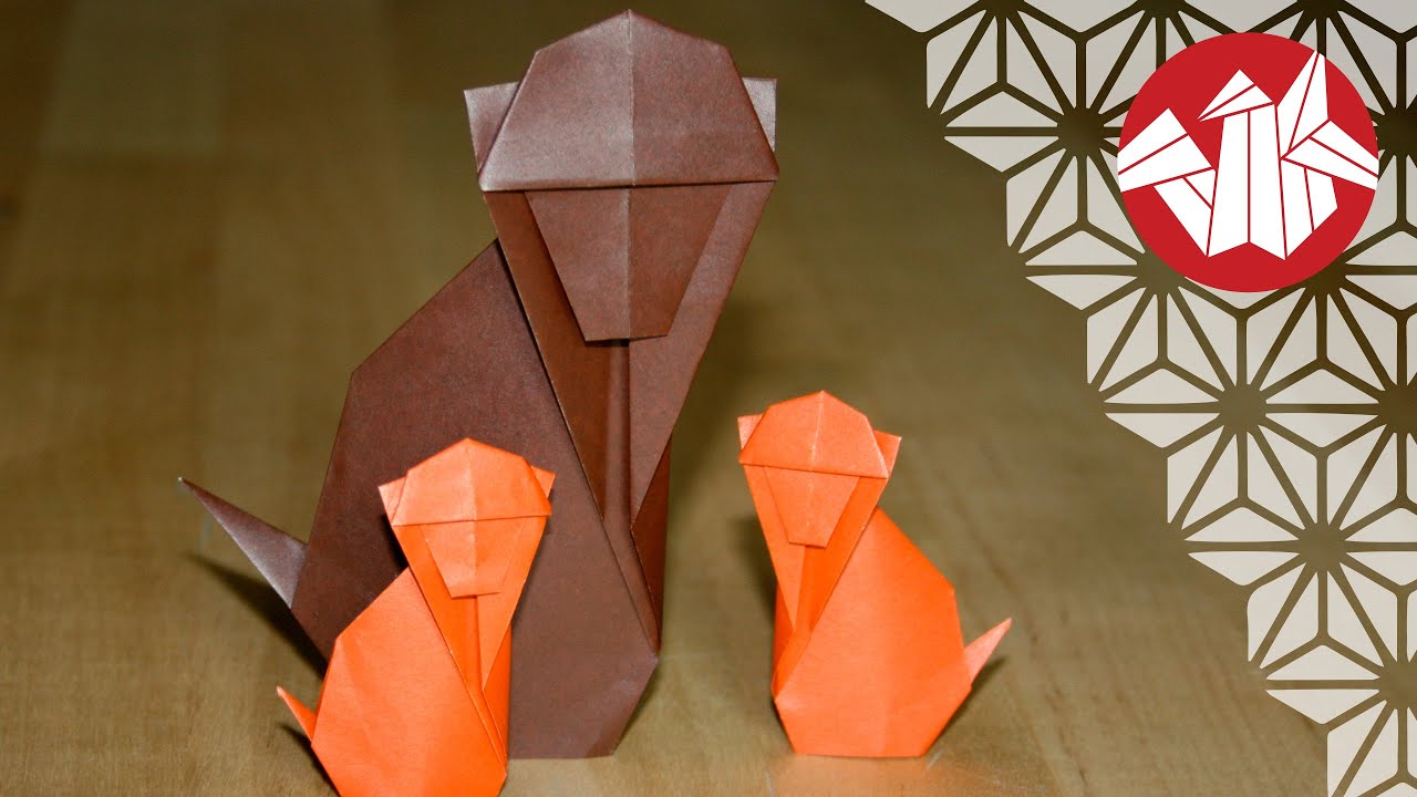 Origami - Singe traditionnel - Traditional Monkey [Senbazuru]