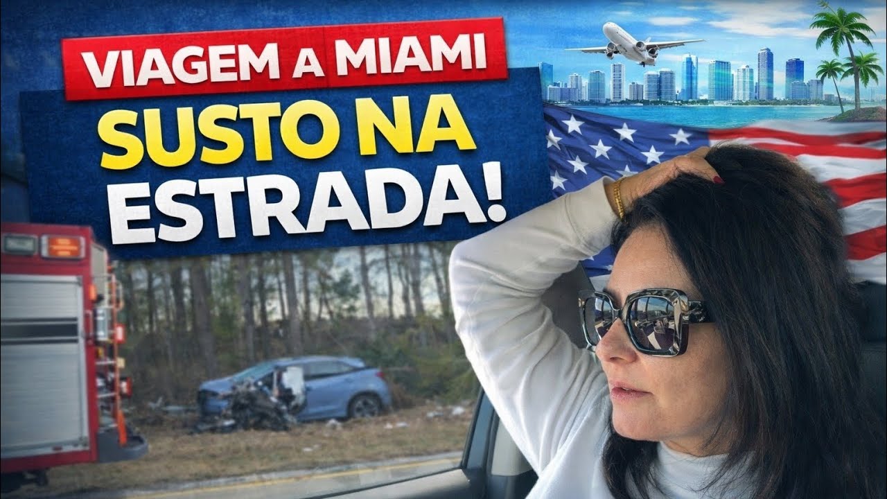 FÉRIAS EM MIAMI  🏖️ E UM SUSTO NA ESTRADA  😱