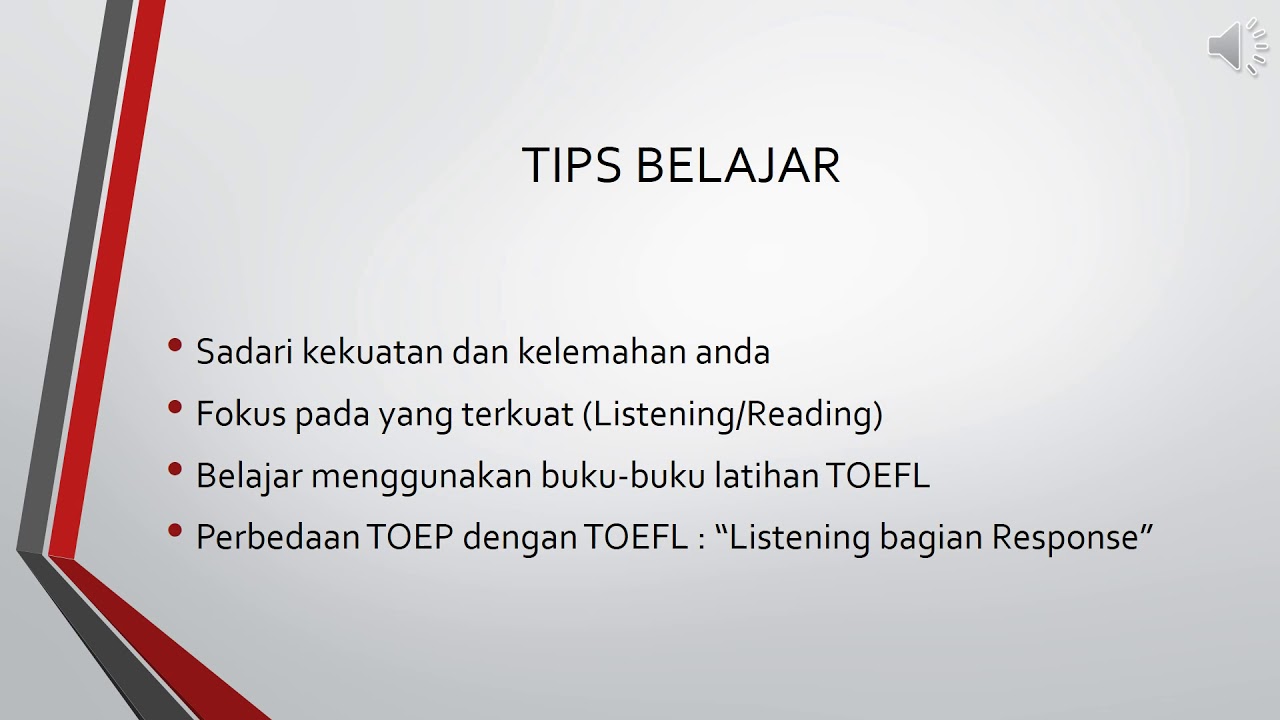 Tips Tes TOEP (Serdos)