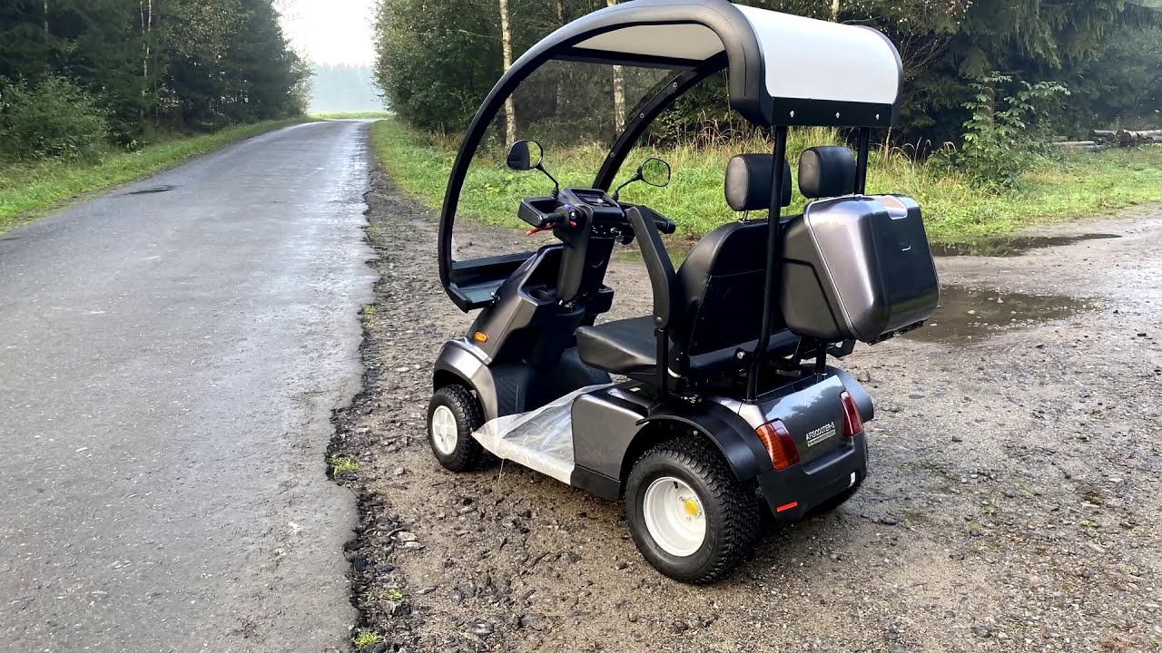 Dvousedadlový elektrický skútr Afiscooter S4 (model 2020) se střechou