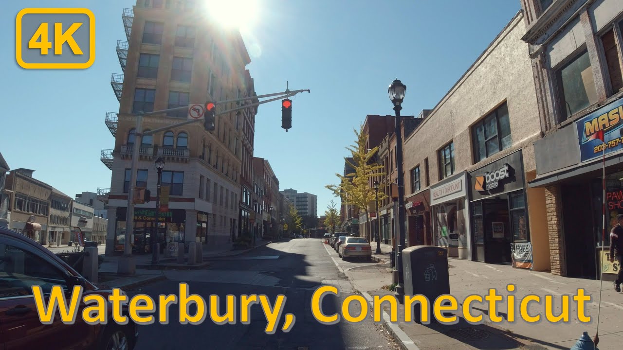 Driving in Downtown Waterbury, Connecticut - 4K60fps