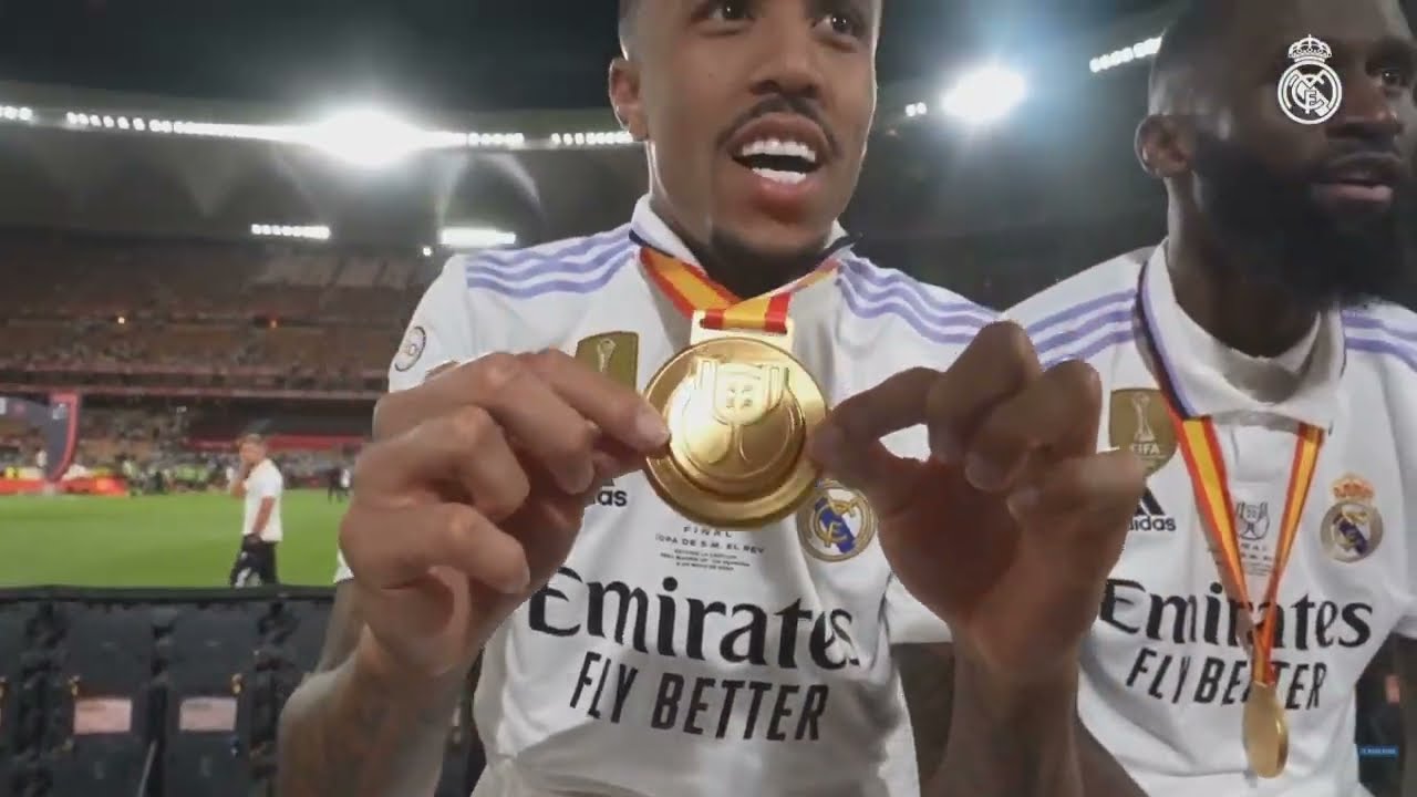 Watch Militao and Rudiger's hilarious celebrations after CdR final win! (Real Madrid 2-1 CA Osasuna)