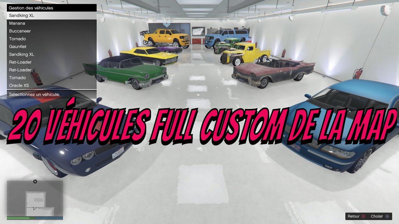 20 véhicules full custom a retrouver sur la map. Point de spawn et horaires. GTA5 Online 1.50