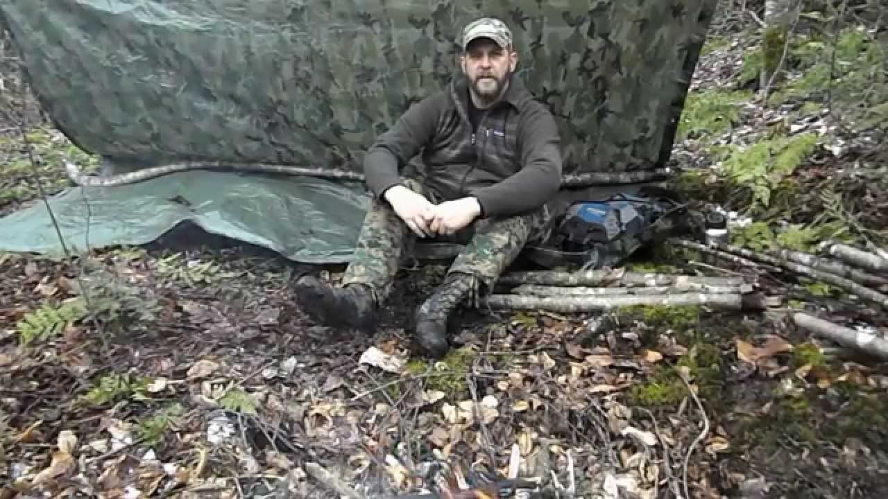 Improvised lean to shelter