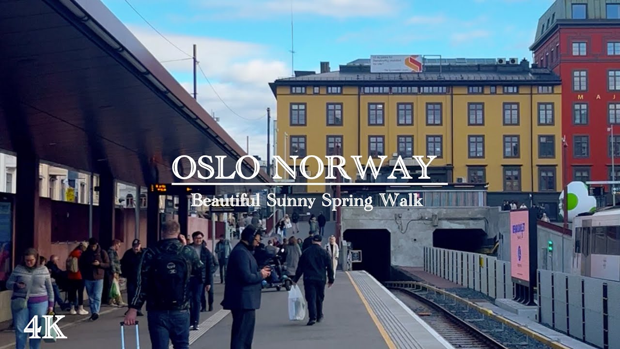 OSLO NORWAY, Beautiful Sunny Spring Walk☀️🇳🇴Virtual Walk 4K!
