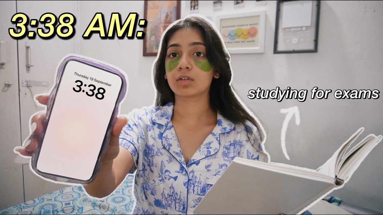 PULLING AN ALL-NIGHTER!😴 *till sunrise* studying for exams, productive & fun