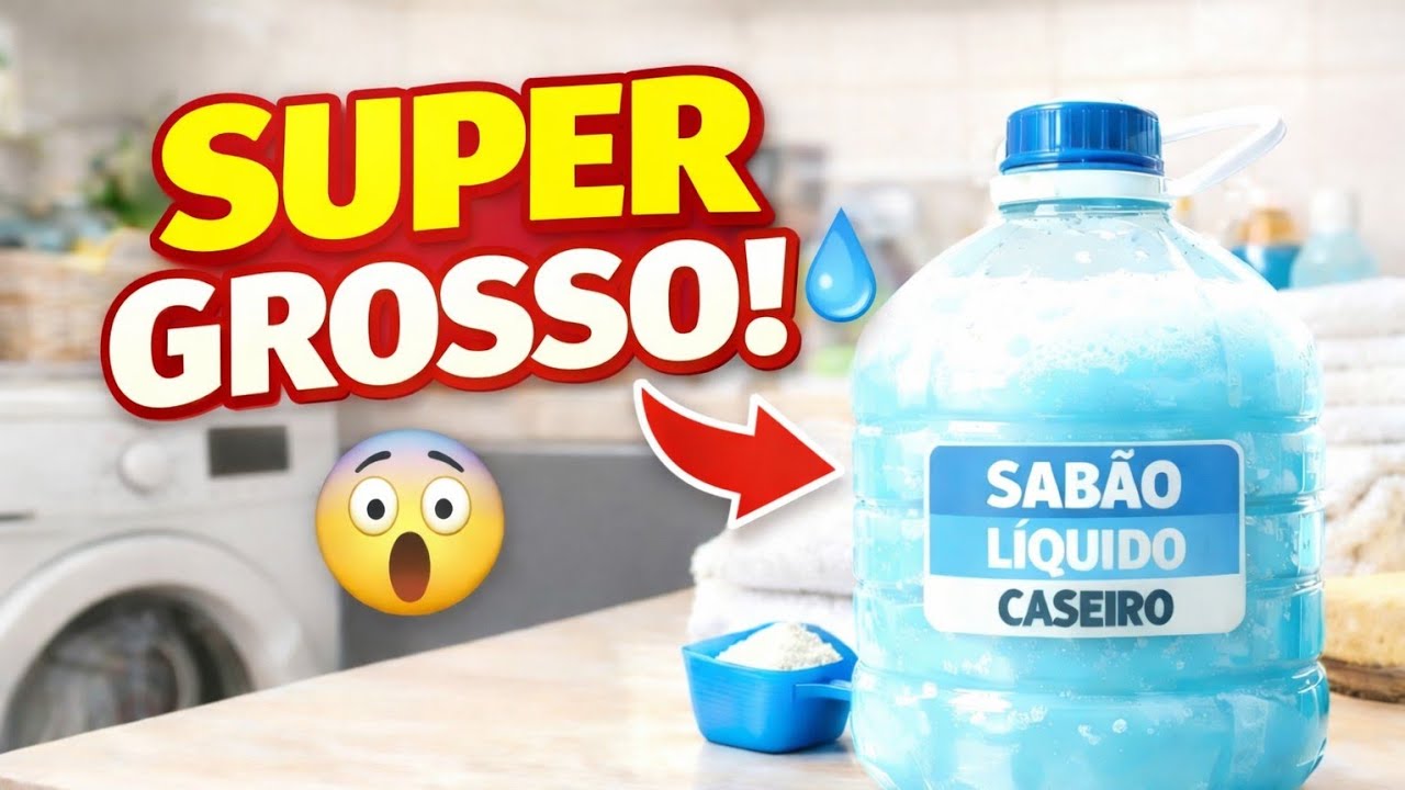 SABÃO LÍQUIDO CASEIRO , SUPER GROSSO 💙 Rende muito e Limpa de Verdade! 