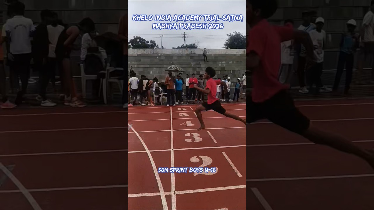 50m Sprint Boys U-16 | Khelo India academy trial Satna m.p #sportsministry #kheloindia #50m #army #1