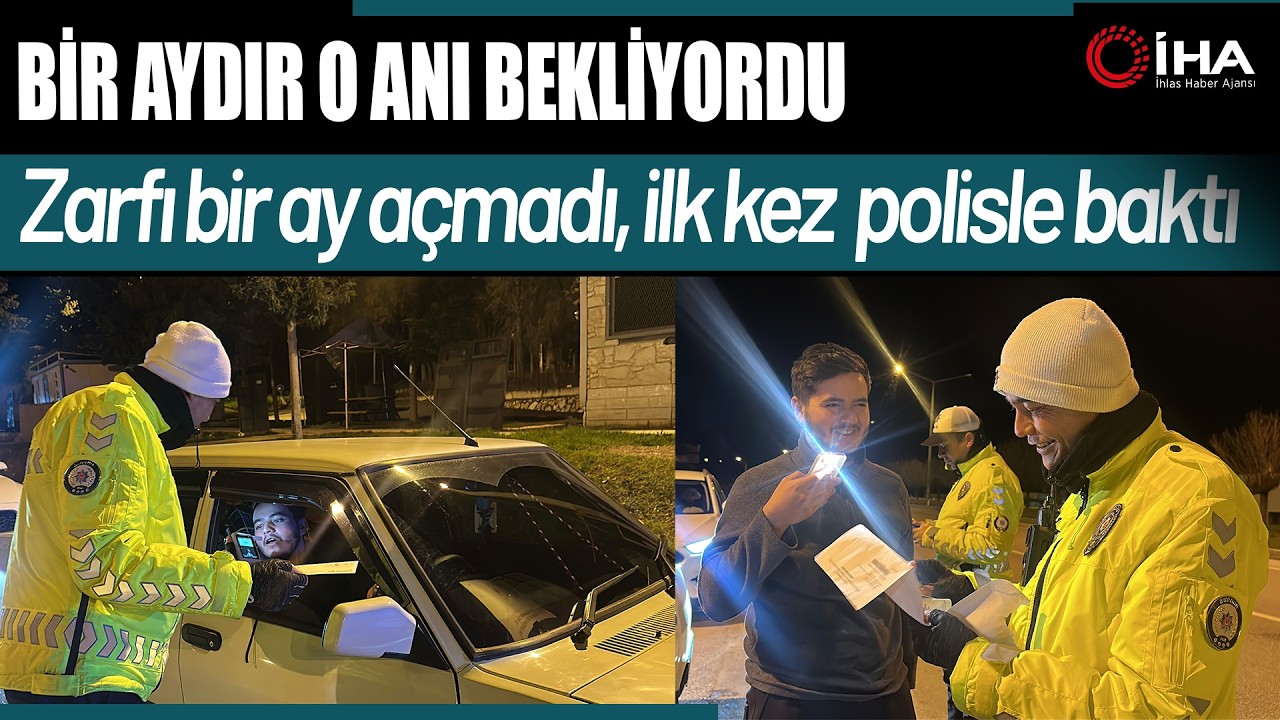 Yeni Aldığı Ehliyetinin Zarfını Çevirmede Polislere Açtırdı